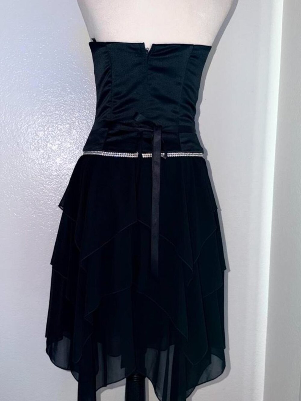 Vintage Jessica McClintock Black Corset Dress - Picture 3 of 4